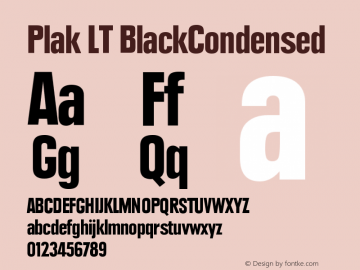 Plak LT BlackCondensed Version 006.000图片样张