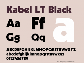 Kabel LT Black Version 006.000 Font Sample