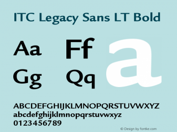 ITC Legacy Sans LT Bold Version 006.000图片样张