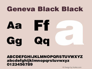 Geneva Black Black Version 001.000图片样张