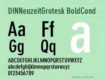 DINNeuzeitGrotesk BoldCond Version 001.000图片样张