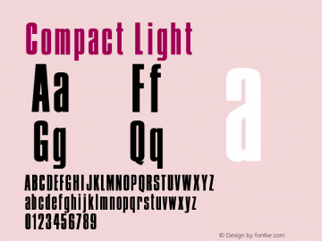 Compact Light Version 001.000 Font Sample