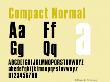 Compact Normal Version 001.000 Font Sample