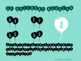 SF Balloons Regular v1.0 - 08/29/99图片样张