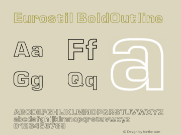 Eurostil BoldOutline Version 001.000图片样张