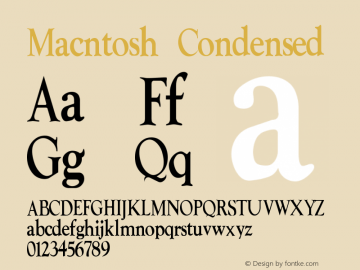 Macntosh Condensed Version 001.000图片样张