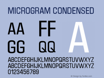 Microgram Condensed Version 001.000 Font Sample