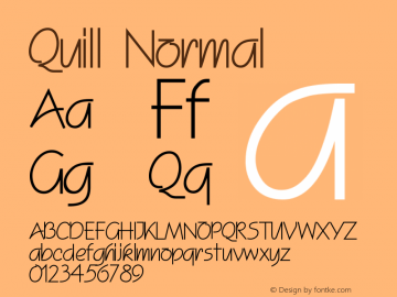 Quill Normal Version 001.000 Font Sample