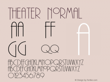 Theater Normal Version 001.000 Font Sample