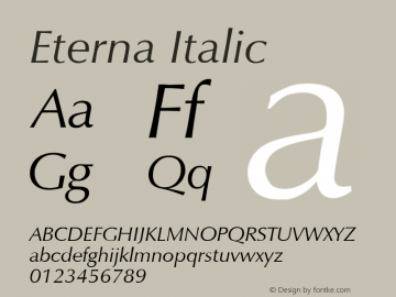 Eterna Italic Rev. 002.001图片样张