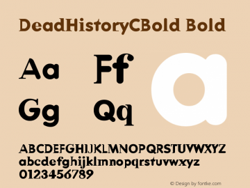 DeadHistoryCBold Bold Version 001.000图片样张