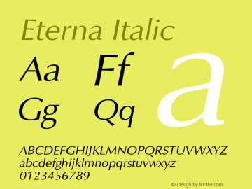 Eterna Italic Rev. 002.02q图片样张