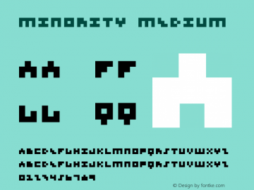 Minority Medium Version 001.000 Font Sample