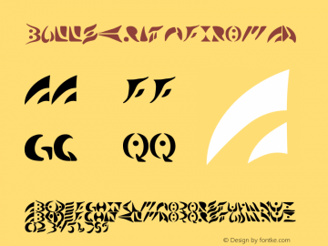 Bullskrit NFI Roman Version 001.000 Font Sample