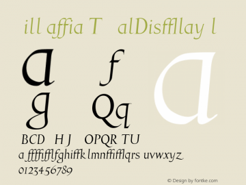 GillFaciaMT ItalDisplayAlt Version 001.000图片样张