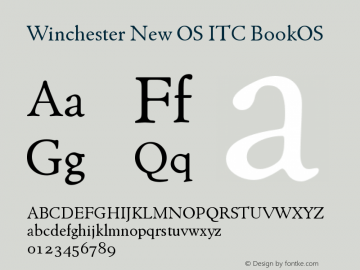 Winchester New OS ITC BookOS Version 001.001 Font Sample