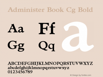 Administer Book Cg Bold Version 001.001图片样张