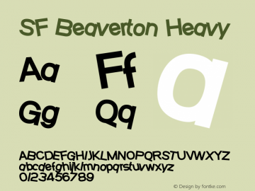 SF Beaverton Heavy v1.0 - Freeware Font Sample