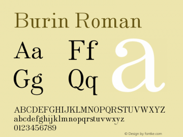 Burin Roman Version 001.000图片样张