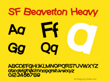 SF Beaverton Heavy Version 1.1图片样张