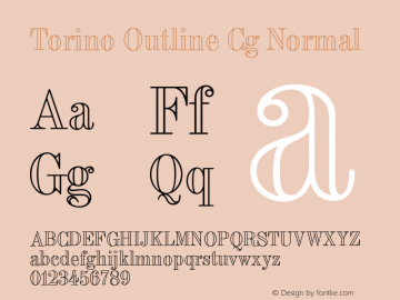 Torino Outline Cg Normal Version 001.001 Font Sample