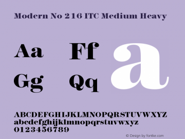 Modern No 216 ITC Medium Heavy Version 001.000图片样张