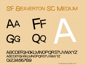 SF Beaverton SC Medium Version 1.1 Font Sample