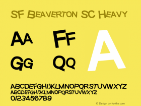 SF Beaverton SC Heavy v1.0 - Freeware Font Sample