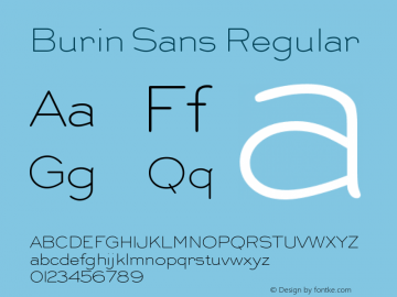 Burin Sans Regular Version 001.000图片样张