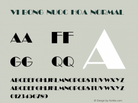 VI Bong Nuoc Hoa Normal 1.0 Fri Jan 14 12:37:00 1994 Font Sample