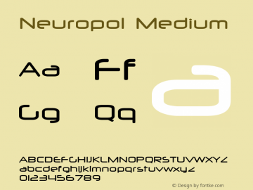 Neuropol Medium Oct-26,1996 9pm Font Sample