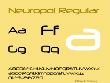 Neuropol Regular Version 2.02 2003 Font Sample