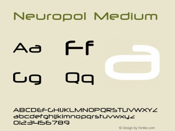 Neuropol Medium Oct-26,1996 9pm Font Sample