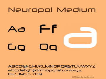 Neuropol Medium v2.0 from 26. June 2001 Font Sample
