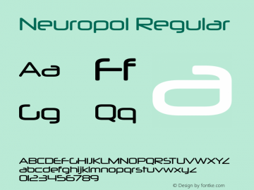 Neuropol Regular Version 3.000 Font Sample