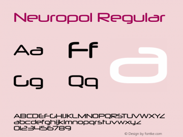 Neuropol Regular Version 3.000 Font Sample