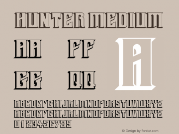 Hunter Medium Version 001.001 Font Sample