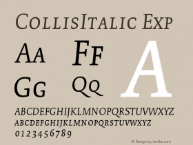 CollisItalic Exp Version 001.000图片样张