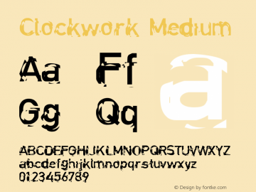 Clockwork Medium 001.000 Font Sample