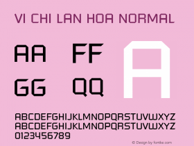 VI Chi Lan Hoa Normal 1.0 Tue Jan 18 14:44:39 1994 Font Sample