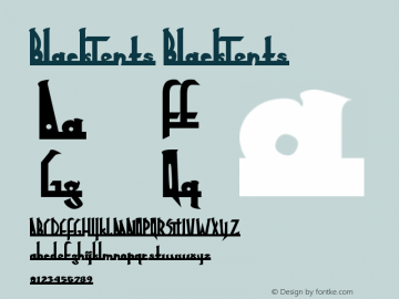 BlackTents BlackTents Version 001.000 Font Sample