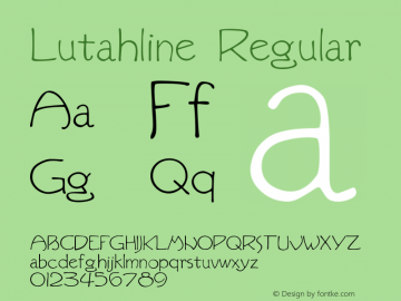 Lutahline Regular Version 001.000 Font Sample