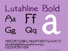 Lutahline Bold Version 001.000图片样张