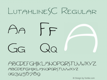 LutahlineSC Regular Version 001.000 Font Sample