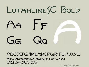 LutahlineSC Bold Version 001.000 Font Sample