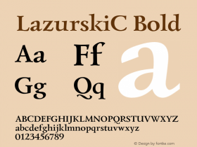 LazurskiC Bold OTF 1.0;PS 001.000;Core 116;AOCW 1.0 161图片样张