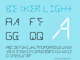 Becker Light Version 001.000 Font Sample