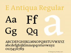 E Antiqua Regular Version 001.013图片样张
