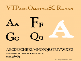 VTPabstOldstyleSC Roman Version 001.000 Font Sample