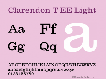 Clarendon T EE Light Version 001.004图片样张